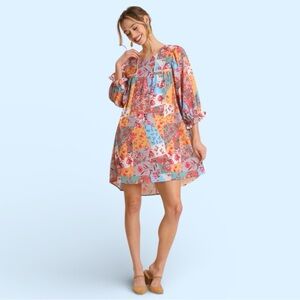 Floral “Belle” Patchwork Boho Dress